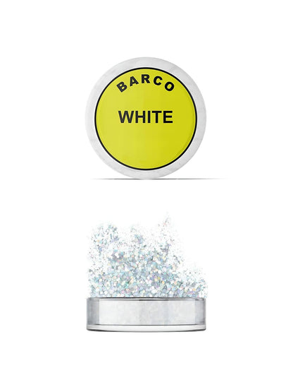Barco Hologram Glitter White 5g Containers for Cakes Cupcakes Waffles