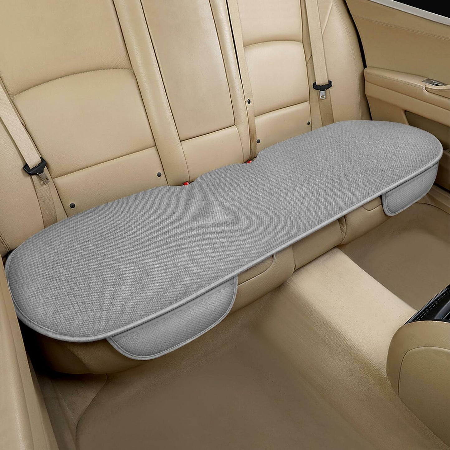 SanQing Universal Rear Car Seat Cover Cotton Linen Cushion Gray Rear