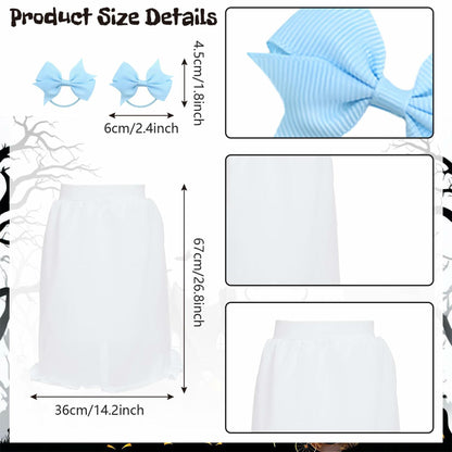 POEWAUVE Women Halloween Fast Food Costume Set Wig Apron Socks Gloves