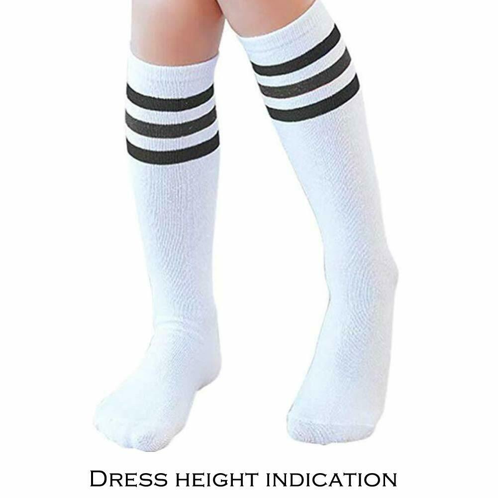 NEVSNEV Knee High Tube Socks Comfortable Breathable Triple Stripes Boys 10-15 YO
