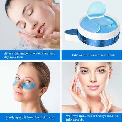 BLIGGLE Under Eye Patches 64 pcs Brightening Hyaluronic Acid Cooling Care