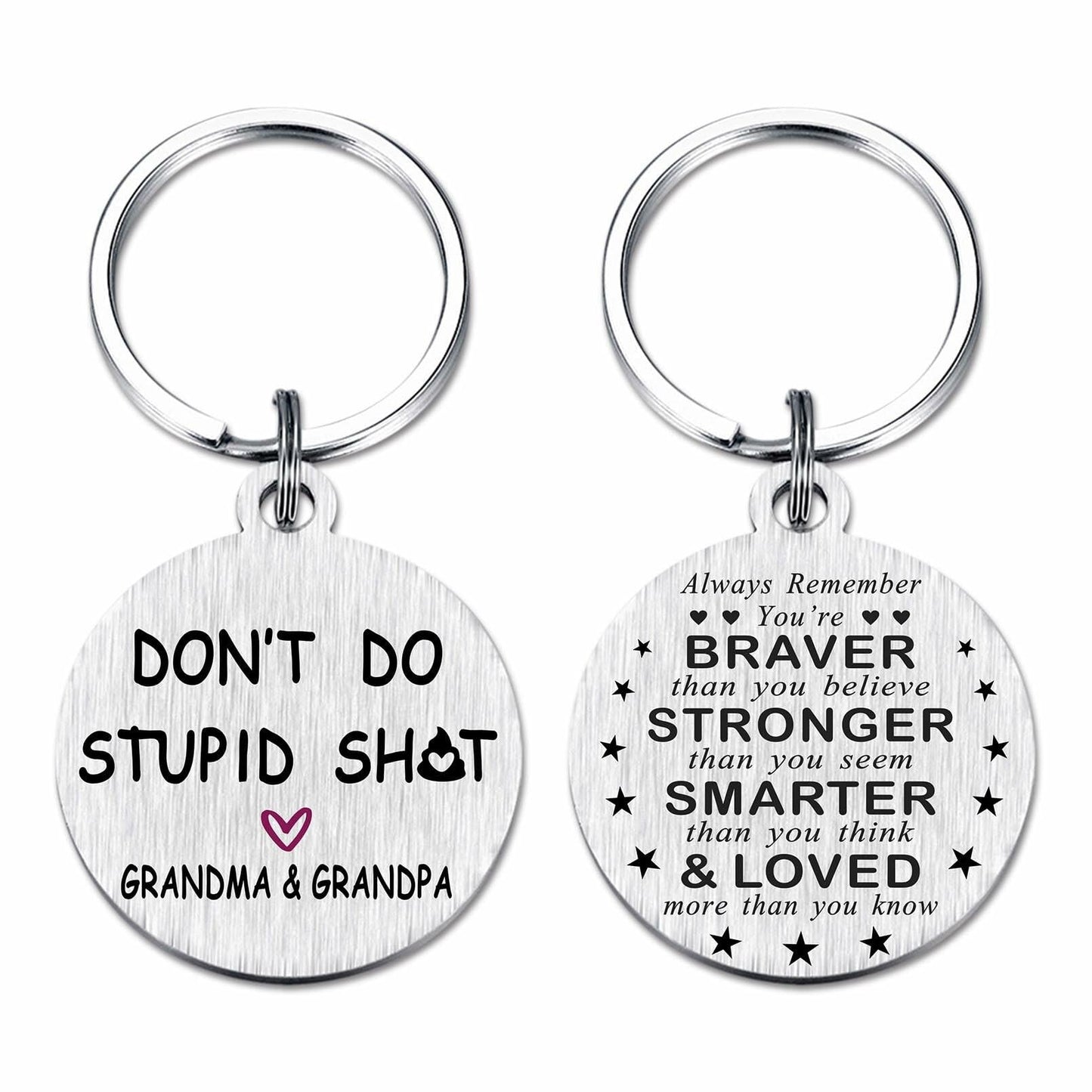 Viayen Teen Boys Valentines Day Gifts Keychain Love Grandpa and Grandma