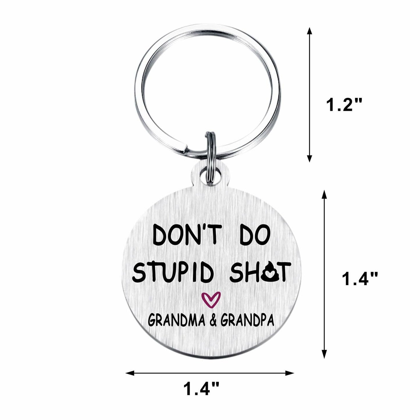 Viayen Teen Boys Valentines Day Gifts Keychain Love Grandpa and Grandma