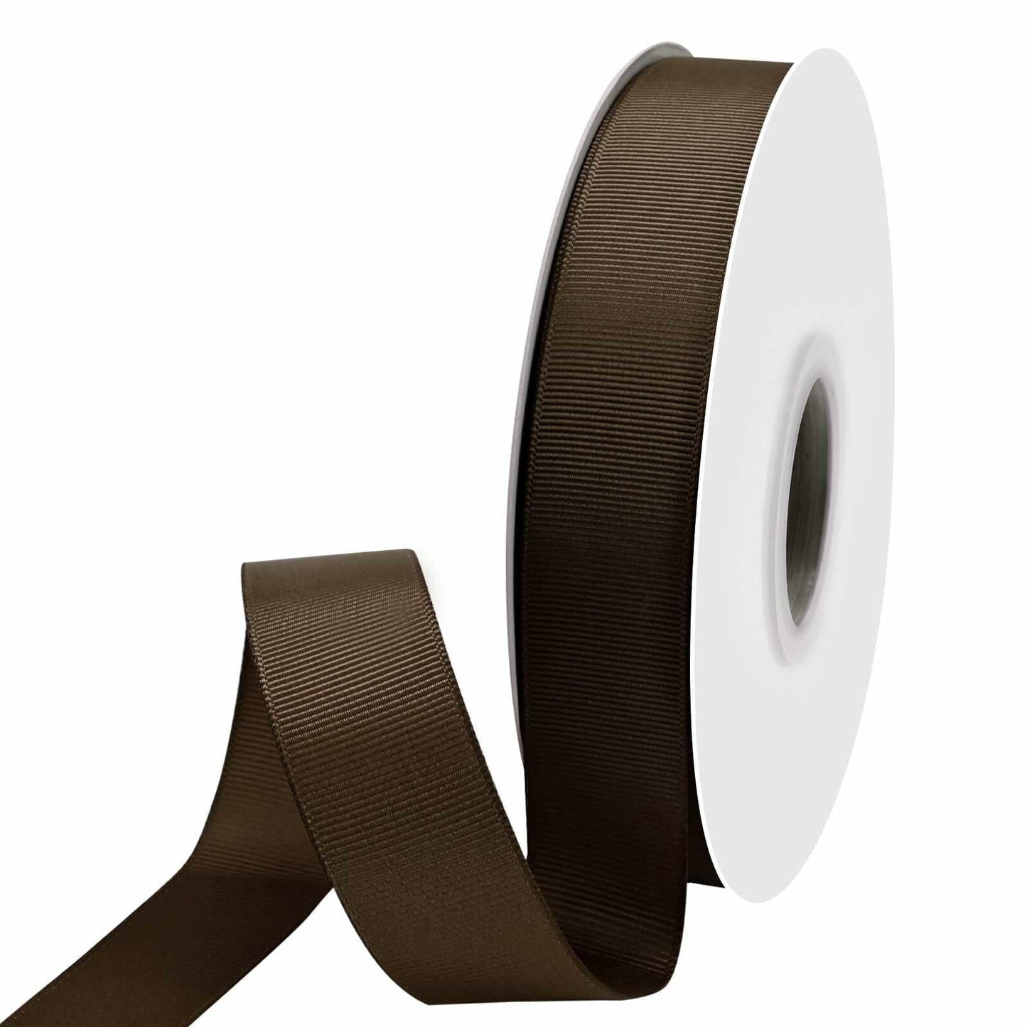 LEEQE Brown Grosgrain Ribbon 1in x 50yd Silk Gift Wrap Crafts