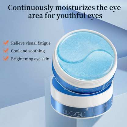 BLIGGLE Under Eye Patches 64 pcs Brightening Hyaluronic Acid Cooling Care