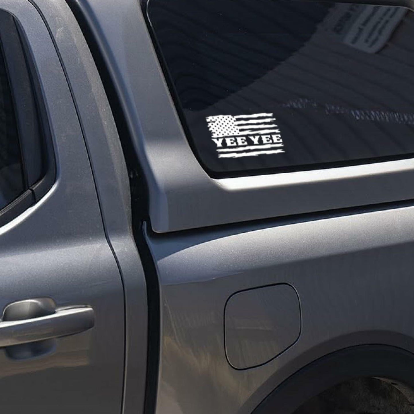 Yee Yee American Flag Vinyl Decal Patriotic Sticker 6x3in Patriot