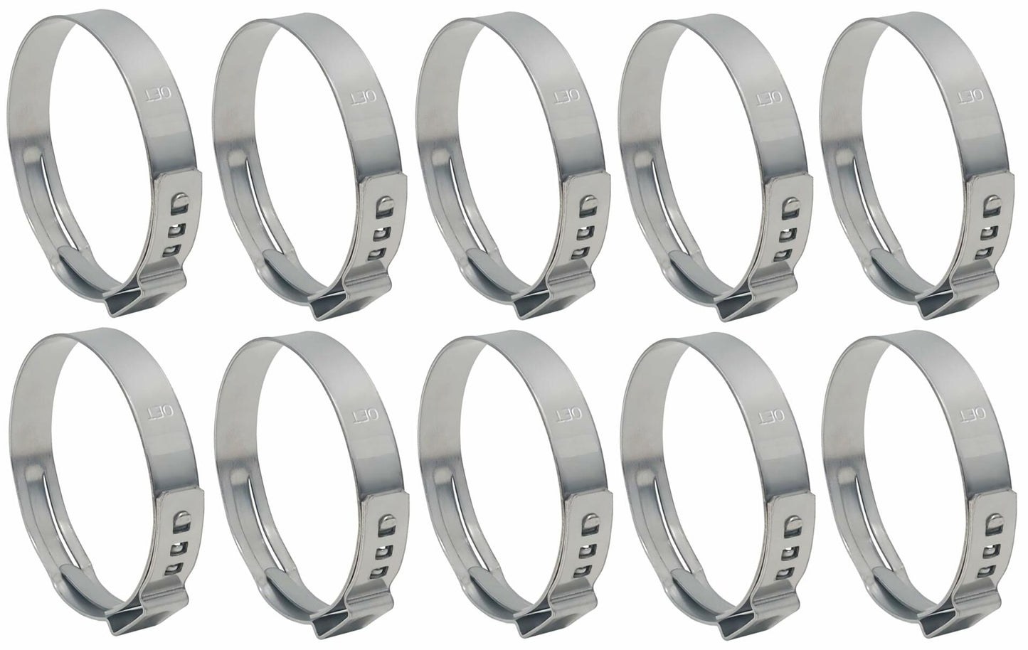 OCS Parts Oetiker Ear Clamps 167 Series 304 Stainless Steel 38.5mm 10 Pack
