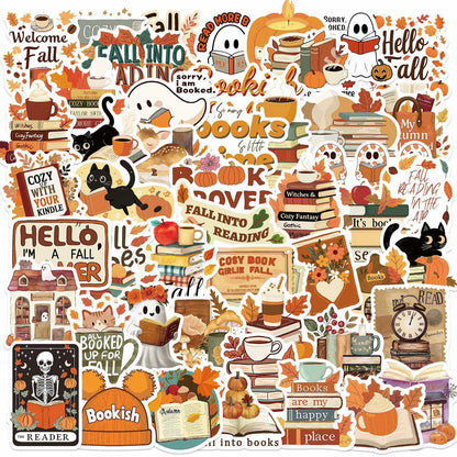 ZoiyTop 200pcs Halloween Vinyl Waterproof Cartoon Book Stickers Decals