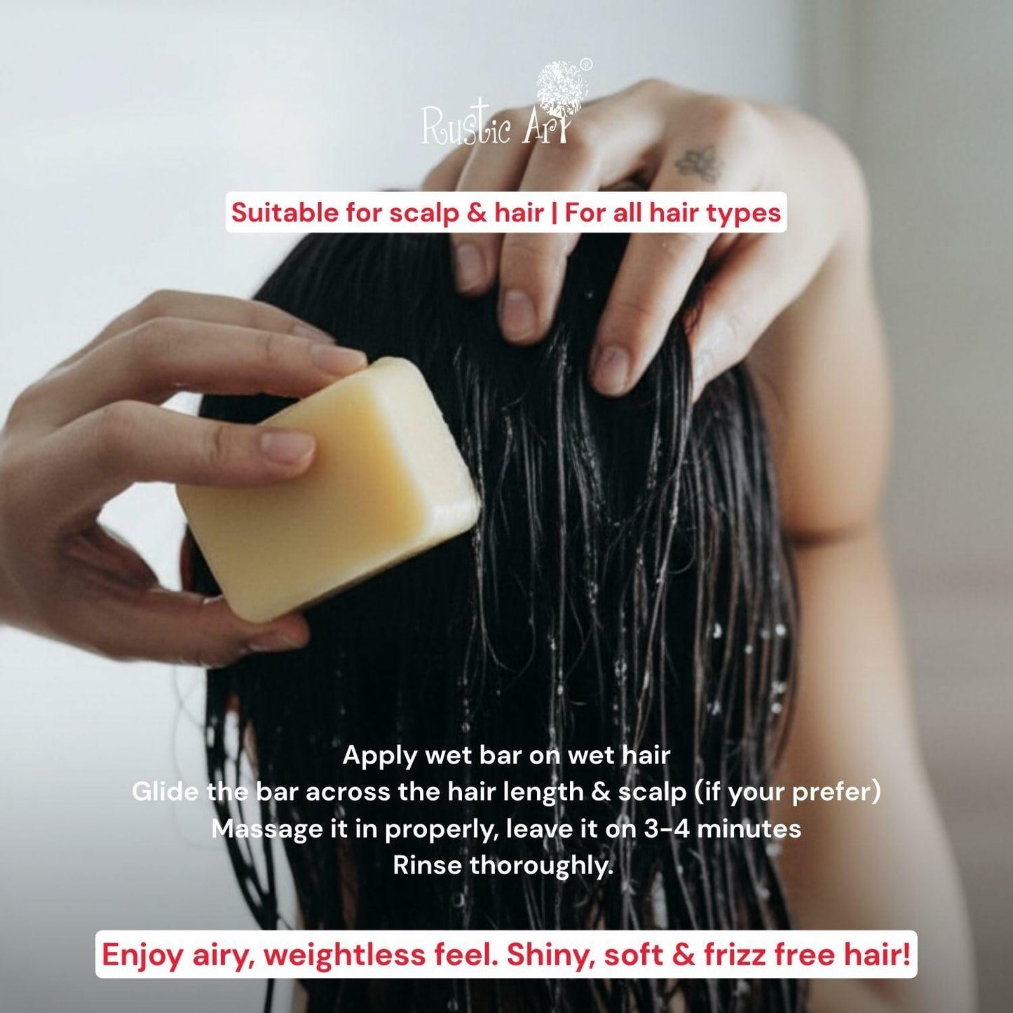 Rustic Art Amla Methi Hair Conditioning Bar Sulphate Silicone Free