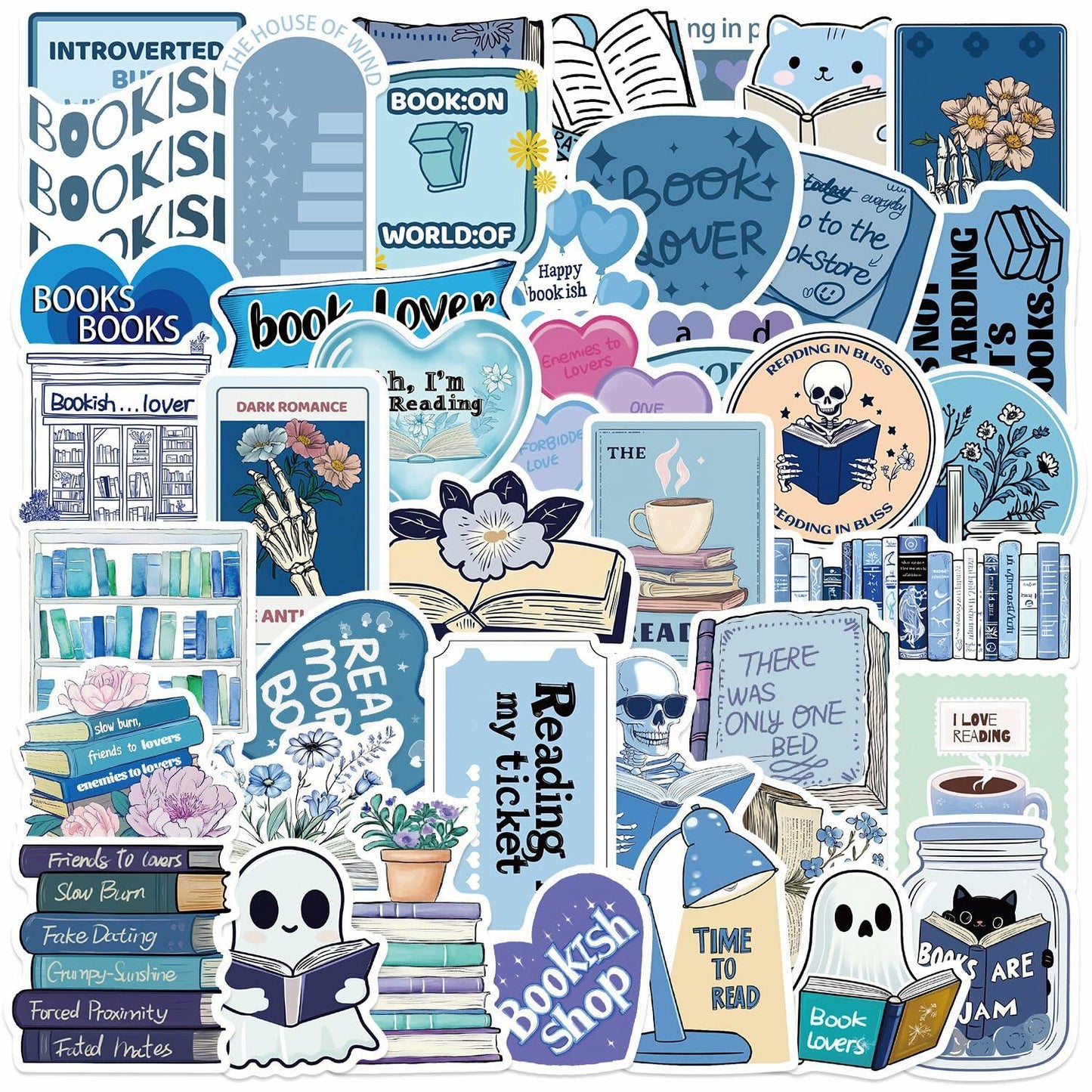 ZoiyTop 200pcs Halloween Vinyl Waterproof Cartoon Book Stickers Decals