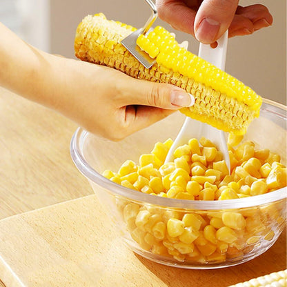 Wegodal Stainless Steel Corn Stripping Tool Long Handle Kitchen Peeler A-1Pcs