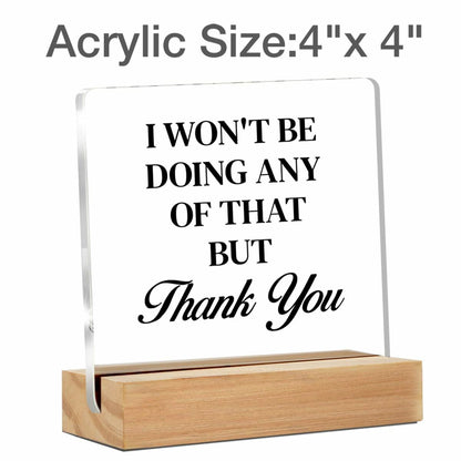 Funny Office Desk Sign - Humor Office Decor - Desk Decor for Office Cubicle - I