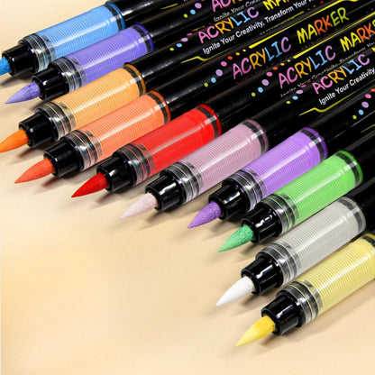 WINSONS 24 Colors Direct Liquid Ink Permanent Acrylic Markers Multi-Surface