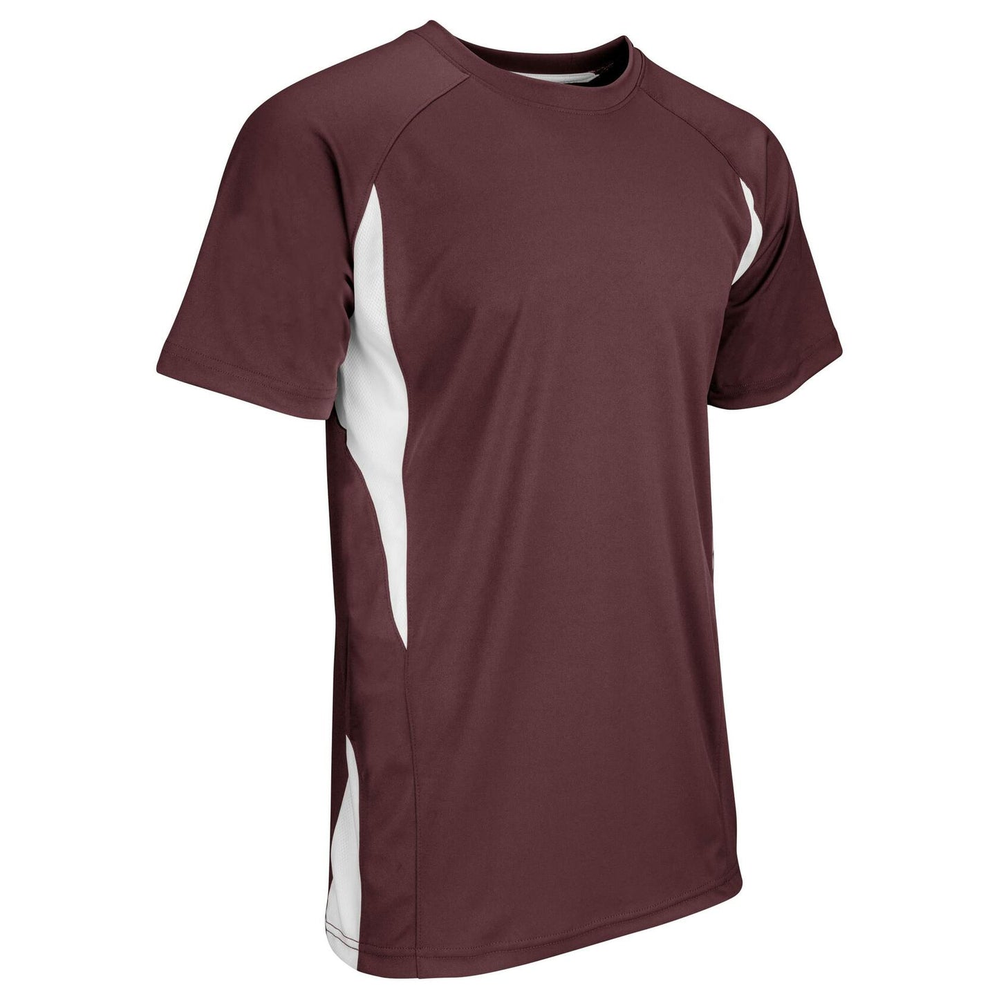 Champro Top Spin Lightweight Polyester Baseball Jersey Maroon White Youth XL