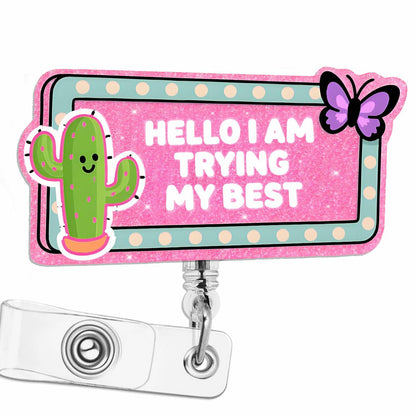 Hitluste Funny Nurse Badge Reel Retractable Clip Acrylic Medical Badge Holder