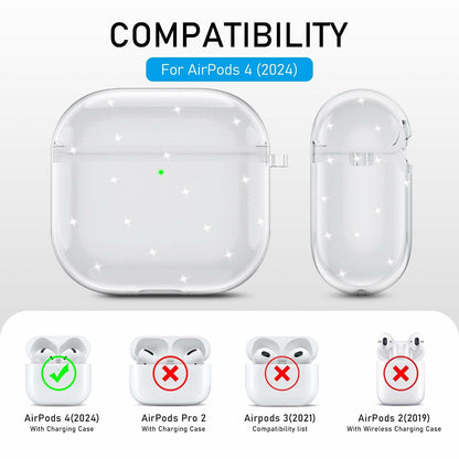Maxjoy Silicone Case with Cleaner Kit & Keychain for Apple Airpods 4th Gen