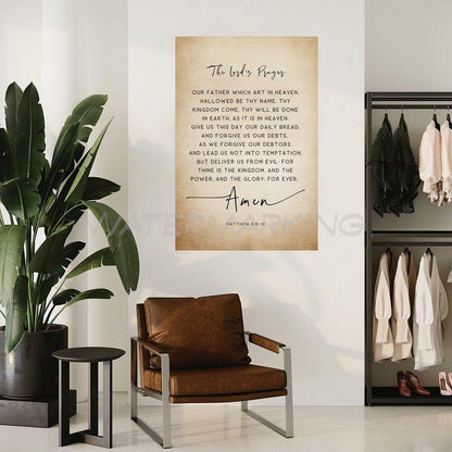 Generic The Lord's Prayer Bible Verse Canvas Wall Art 12x18in Unframed