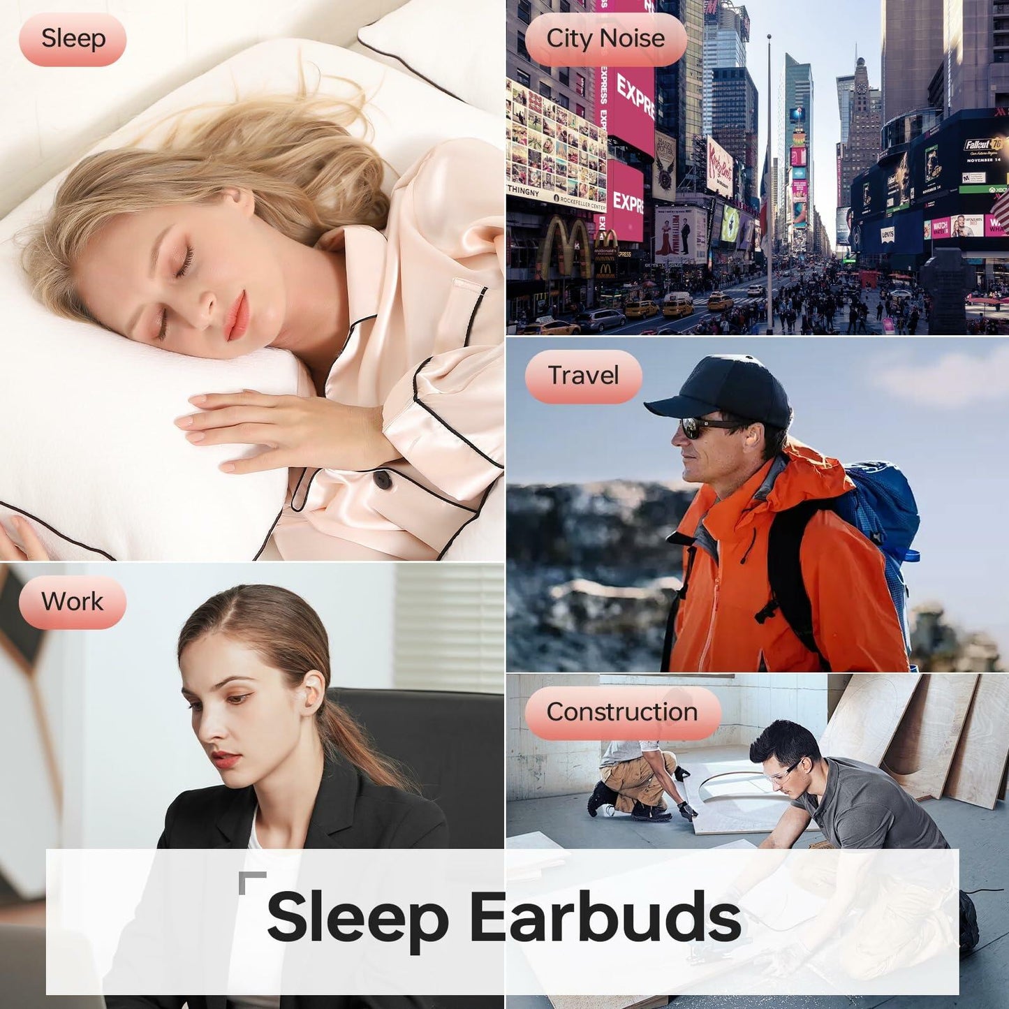 MUSICOZY Bluetooth 5.3 Sleep Earbuds Wireless Lightweight Silicone Ear Plugs