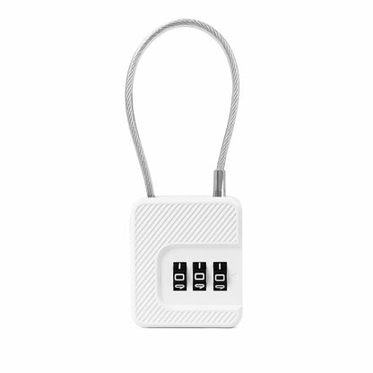 Coipdfty 3-Digit Combination Lock Flexible Steel Cable Waterproof White 1 Pack