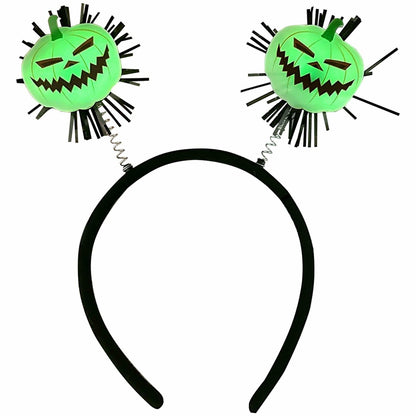Kistreao Halloween Luminous Pumpkin Headband Glow Dark C-Pumpkin 1Pc Size M