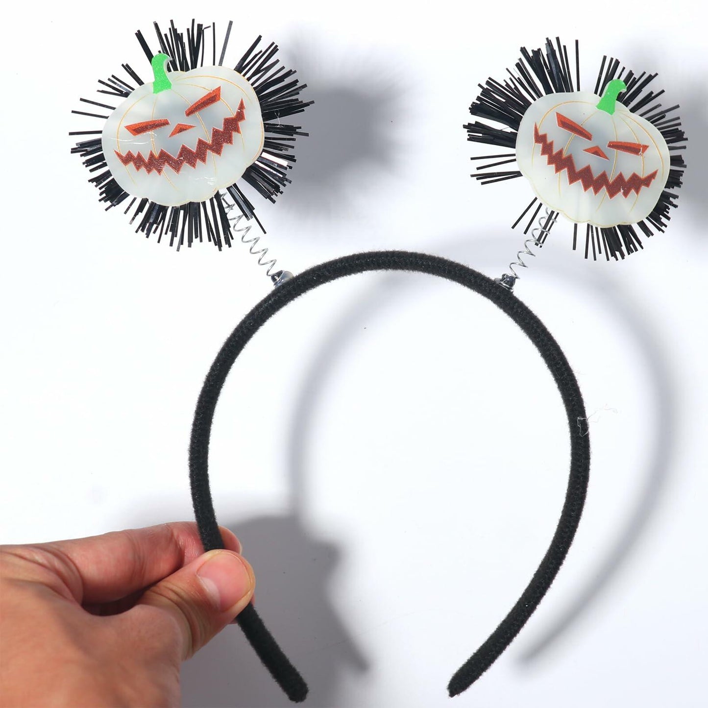 Kistreao Halloween Luminous Pumpkin Headband Glow Dark C-Pumpkin 1Pc Size M
