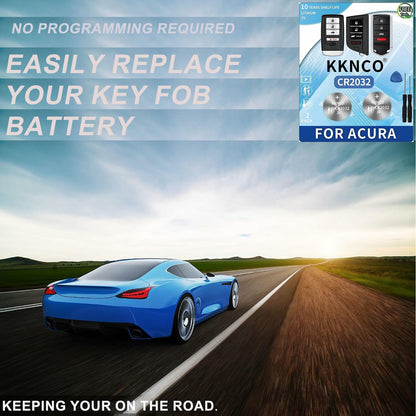 KKNCO Key Fob Battery Replacement for Acura Smart Remote Pack of 2 Batteries