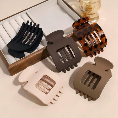 Generic 4-Pack Large Matte Non-Slip Claw Barrettes Hair Clips 4-Square