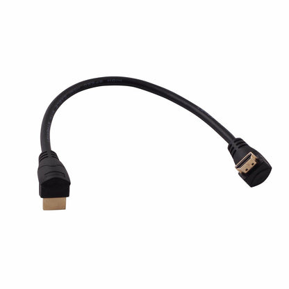 LARRITS HDMI 2.0 Cable 1FT 90 Degree Elbow Ultra Short 4K 60Hz Black
