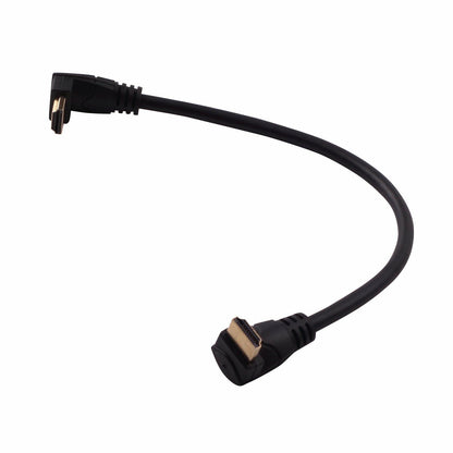 LARRITS HDMI 2.0 Cable 1FT 90 Degree Elbow Ultra Short 4K 60Hz Black