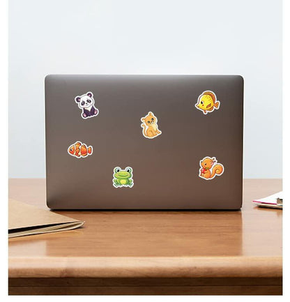 Debuosim 200 Pcs Cute Animal Waterproof Vinyl Stickers for Kids Teens Girls Boys