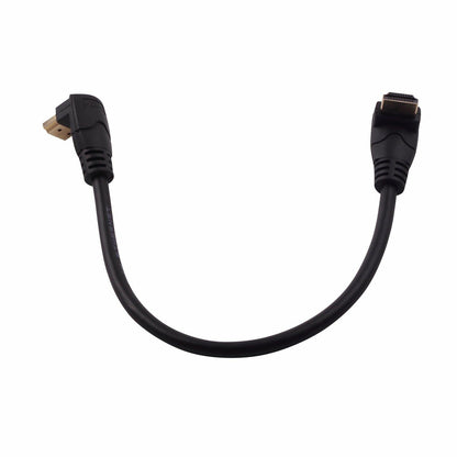 LARRITS HDMI 2.0 Cable 1FT 90 Degree Elbow Ultra Short 4K 60Hz Black