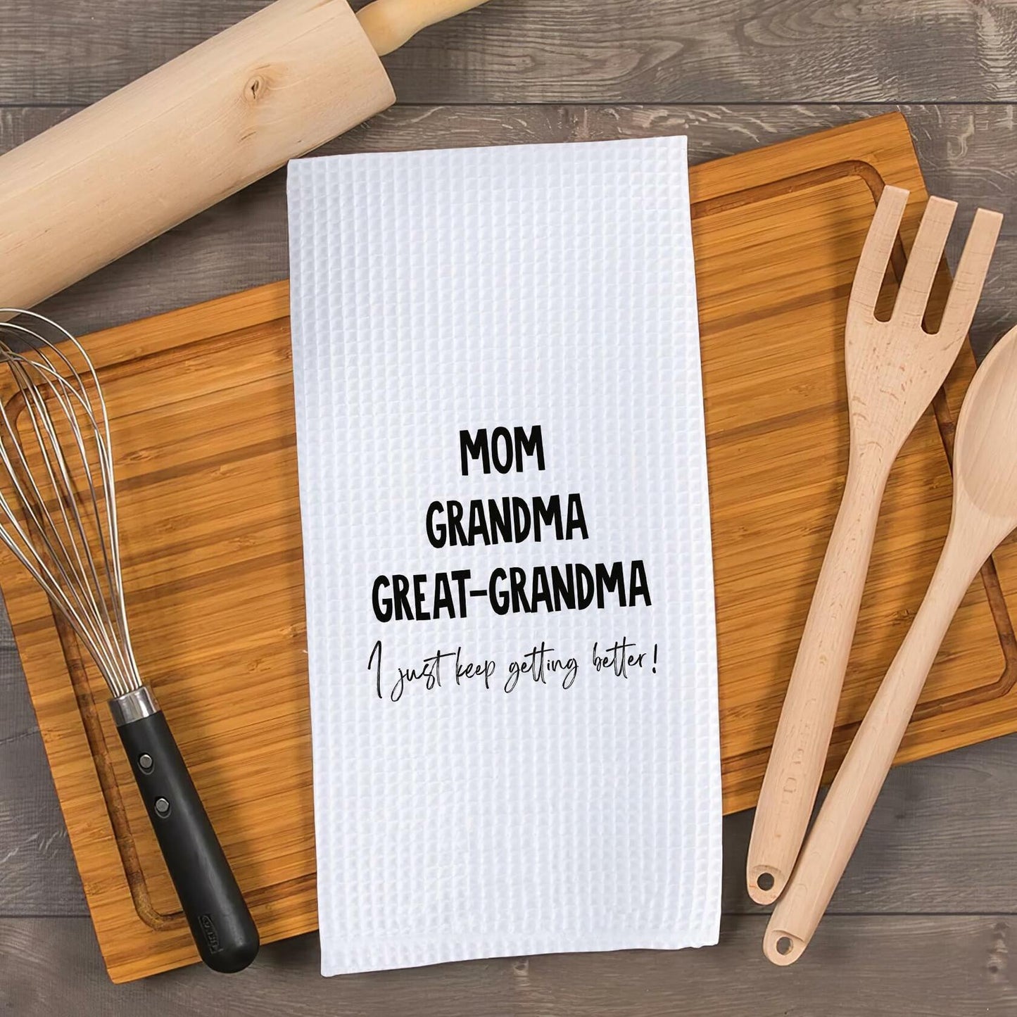 XUISWELL Grandma Gifts Kitchen Towels Great Grandma 16x24 Inch