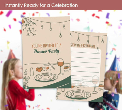 VAVINCI Video Gamer Birthday Invitations 30 Set Red Blue with Envelopes
