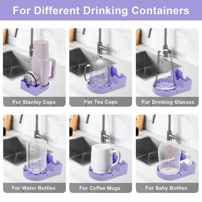 SISAYWEY Silicone Water Bottle Drying Rack Stanley 20/30/40oz Cups Purple 1Pc