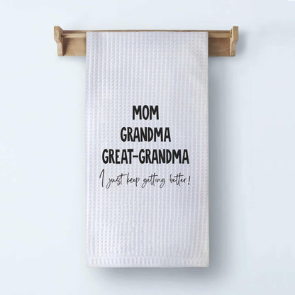 XUISWELL Grandma Gifts Kitchen Towels Great Grandma 16x24 Inch