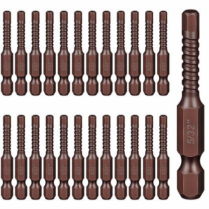 Moxweyeni 25 Pc 5/32 HEX Head S2 Steel Impact Driver Bit Set