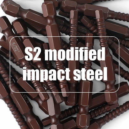 Moxweyeni 25 Pc 5/32 HEX Head S2 Steel Impact Driver Bit Set