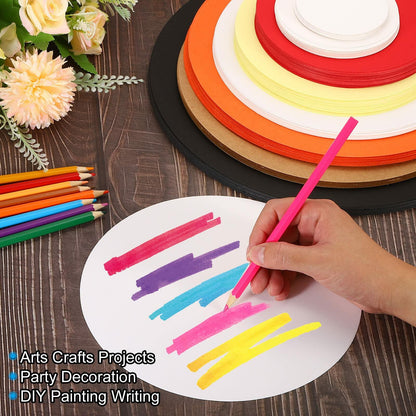 PATIKIL 13-inch Round Cardboard Paper Circles 40 Pcs Yellow DIY Crafts