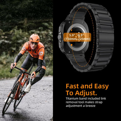 Arsfit Titanium Band Compatible Samsung Galaxy Watch Ultra 47MM Black