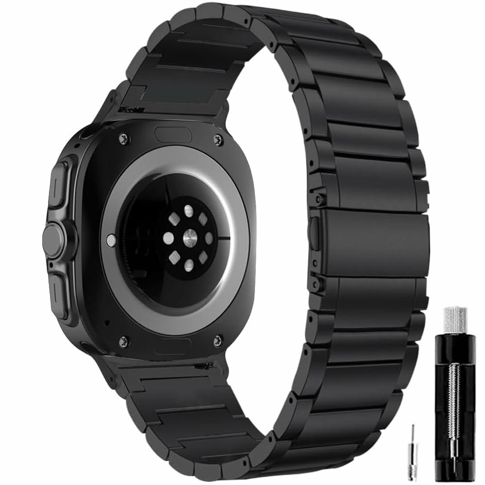 Arsfit Titanium Band Compatible Samsung Galaxy Watch Ultra 47MM Black