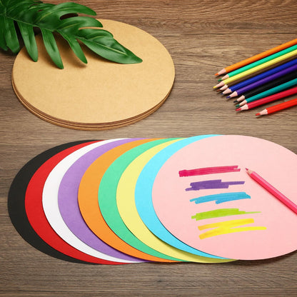 PATIKIL 13-inch Round Cardboard Paper Circles 40 Pcs Yellow DIY Crafts