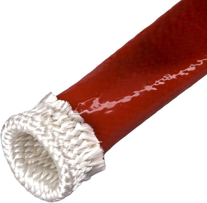 Ummickl 1" ID Silicone Coated Fiberglass Heat Sleeve 3.3ft Red