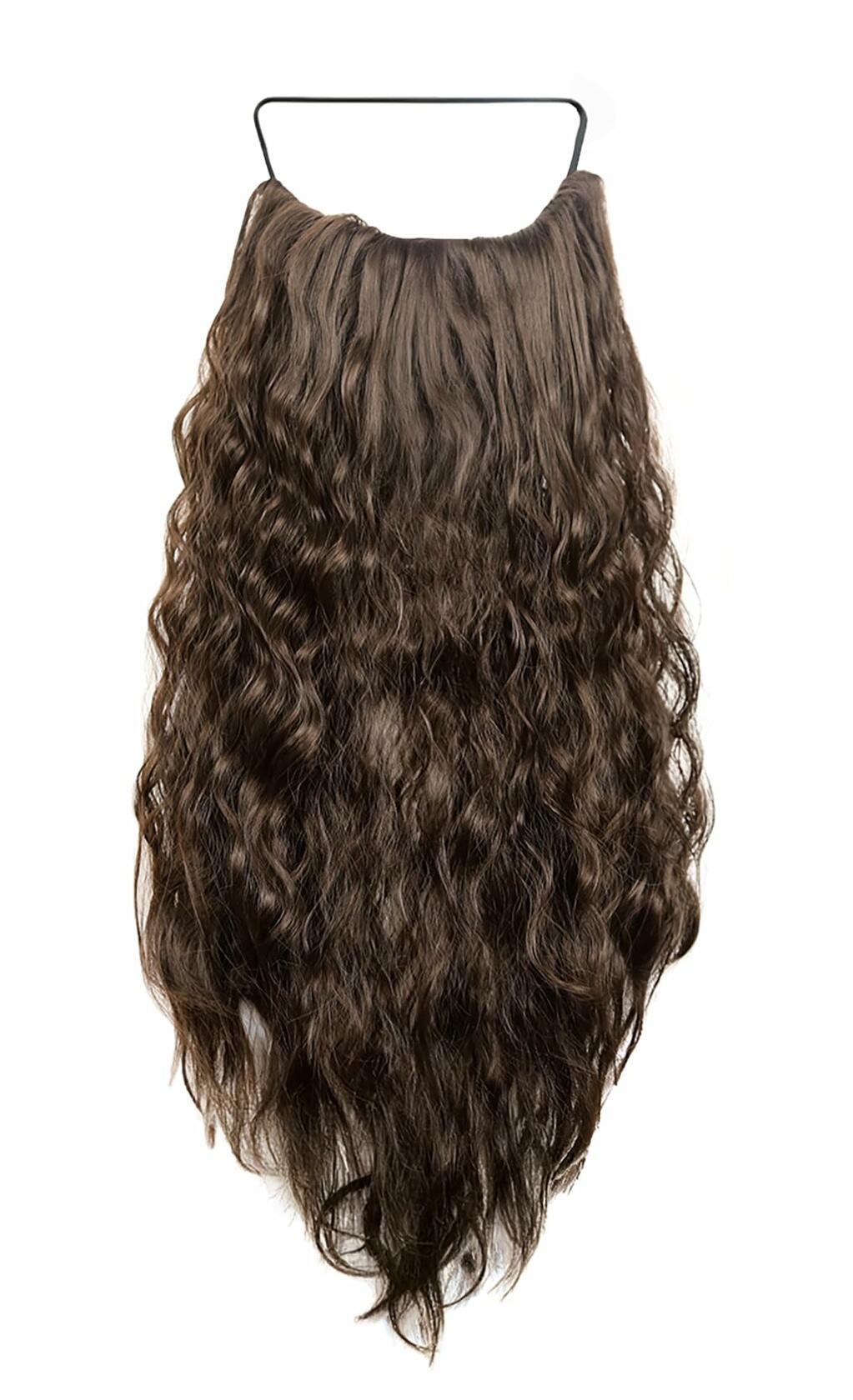 UQJE Long Curly Brown Wizard Beard Adult Cosplay Halloween One Size