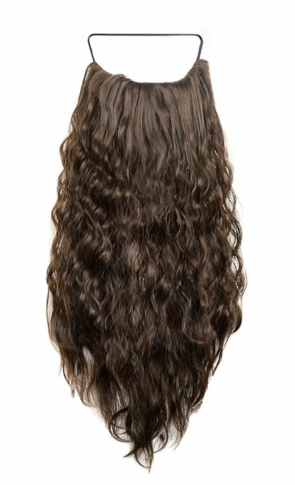 UQJE Long Curly Brown Wizard Beard Adult Cosplay Halloween One Size