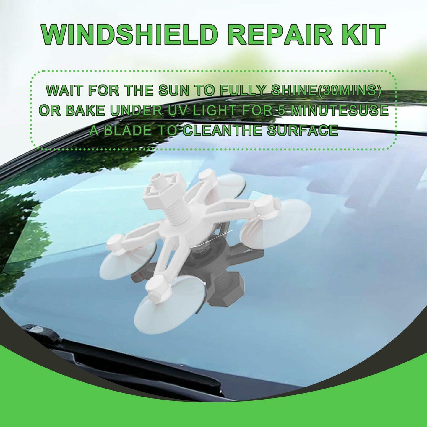 DBIGQ Windshield Repair Kit Auto Glass Crack Chip Fix Liquid All-in-One
