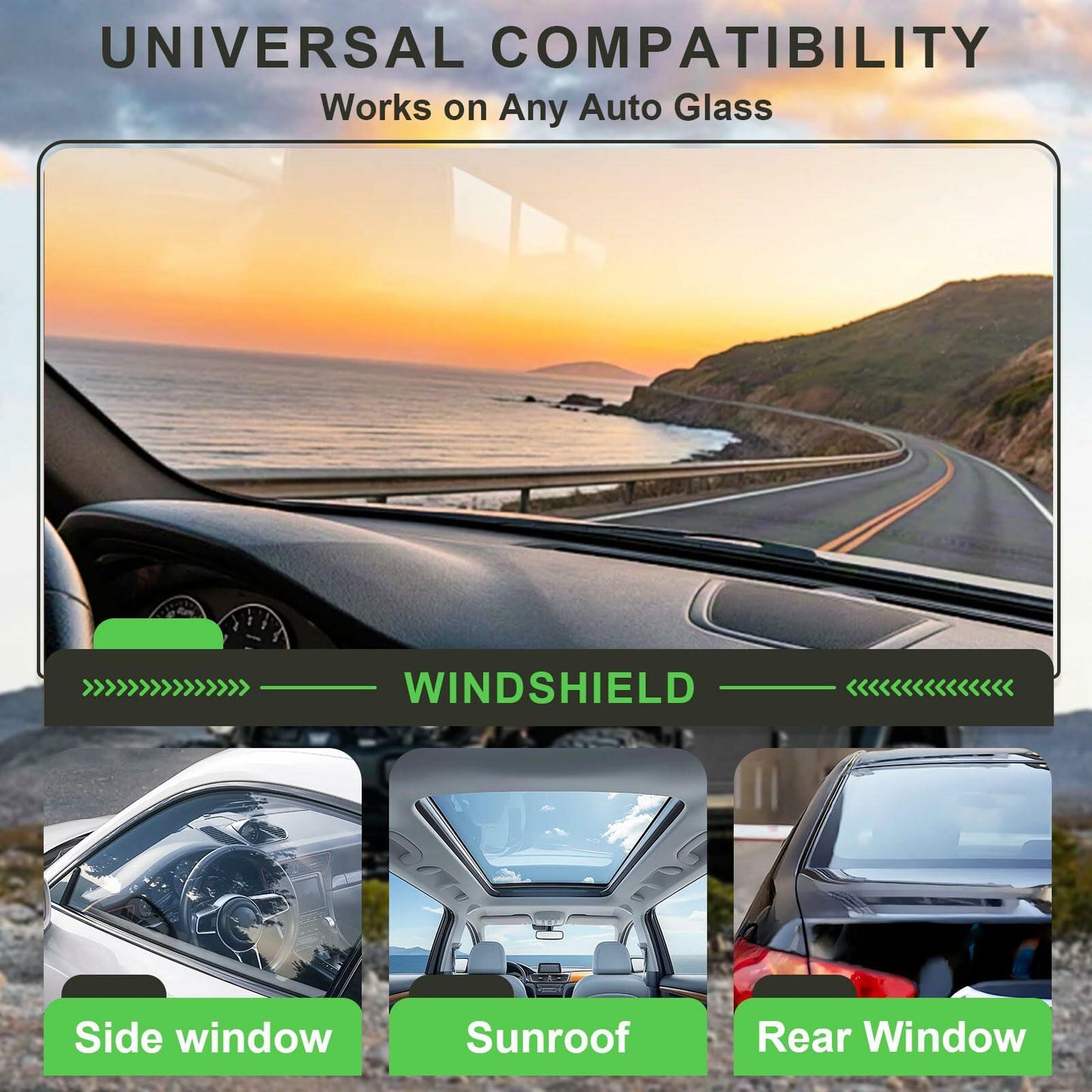 DBIGQ Windshield Repair Kit Auto Glass Crack Chip Fix Liquid All-in-One