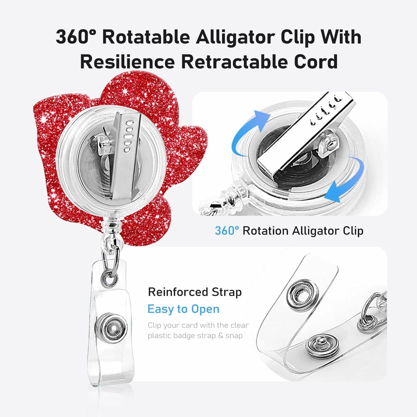 Gisscive Don't Fall for Me Badge Reel Holder Retractable Swivel Clip Red