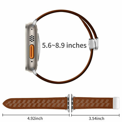 Limque Magnetic Genuine Leather Watch Band for Apple Watch 38-49mm