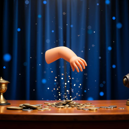 Calsgkspray Little Hand Coin Disappeared Magic Trick Toy Small Durable Novelty