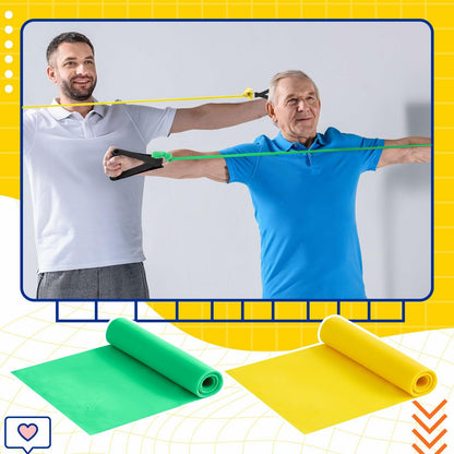 Relaxgiant 2pcs Resistance Bands with Handles Chair Exercise Yellow Green